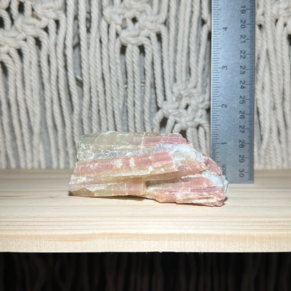 Pink and green tourmaline specimen